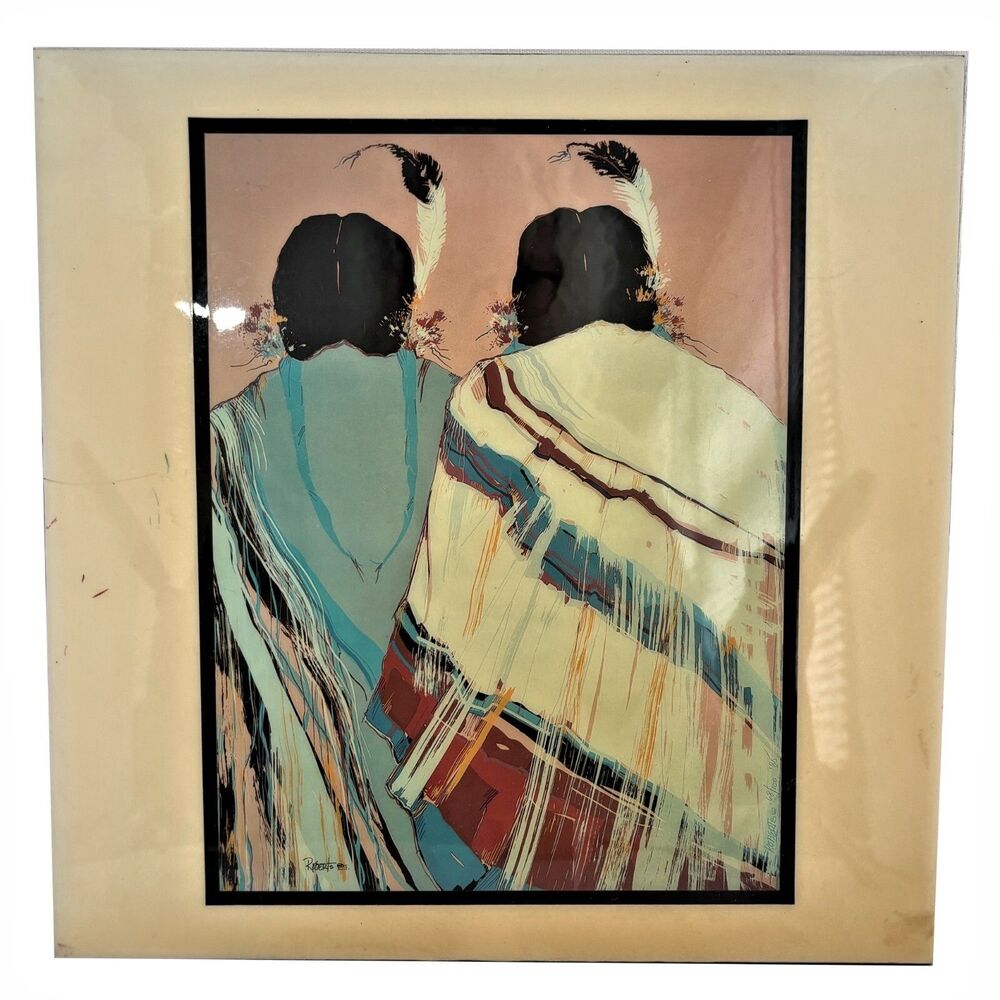 Vintage Dolona Roberts San Geronimo Day Glass Tile Decorative Wall Art